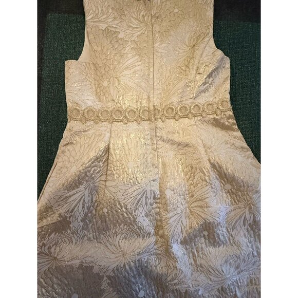 Lilly Pulitzer Girls Gold Dress Size 8 holiday - Picture 5 of 5